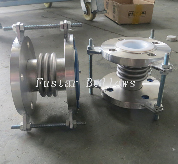 Стальной фланцевый вкладыш DIN (PTFE (полипропилен)), сильфонный компенсатор